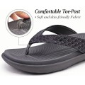 Womens Flip Flops Ladies Yoga Mat Comfortable Walking Thong Sandals With Plantar Fasciitis Arch Support Slip