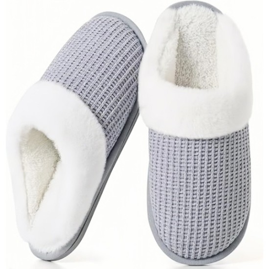 Slippers for Women,Memory Foam with Fuzzy Collar Indoor House Slippers Bedroom Non-slip Plush Slippers Slippers for Women,Memory Foam with Fuzzy Collar Indoor House Slippers Bedroom Non-slip Plush Slippers