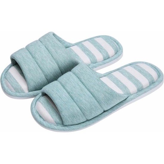 Open Toe House Slippers for Women Men Soft Cotton Indoor Shoes Memory Foam Slip On bedroom Slippers Open Toe House Slippers for Women Men Soft Cotton Indoor Shoes Memory Foam Slip On bedroom Slippers